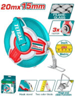 Total Fibreglass measuring tape 20mx15mm - Image 3